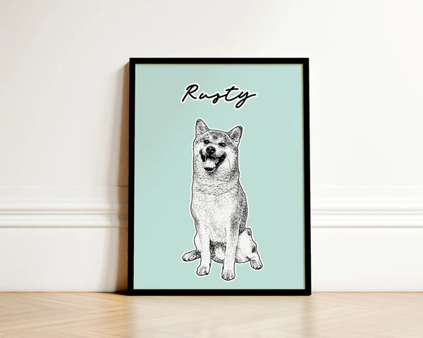 Black & White Pet Portrait